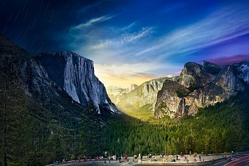 Work: Stephen Wilkes Tunnel View, Yosemite National Park, Day to Night, Ed. 11/20