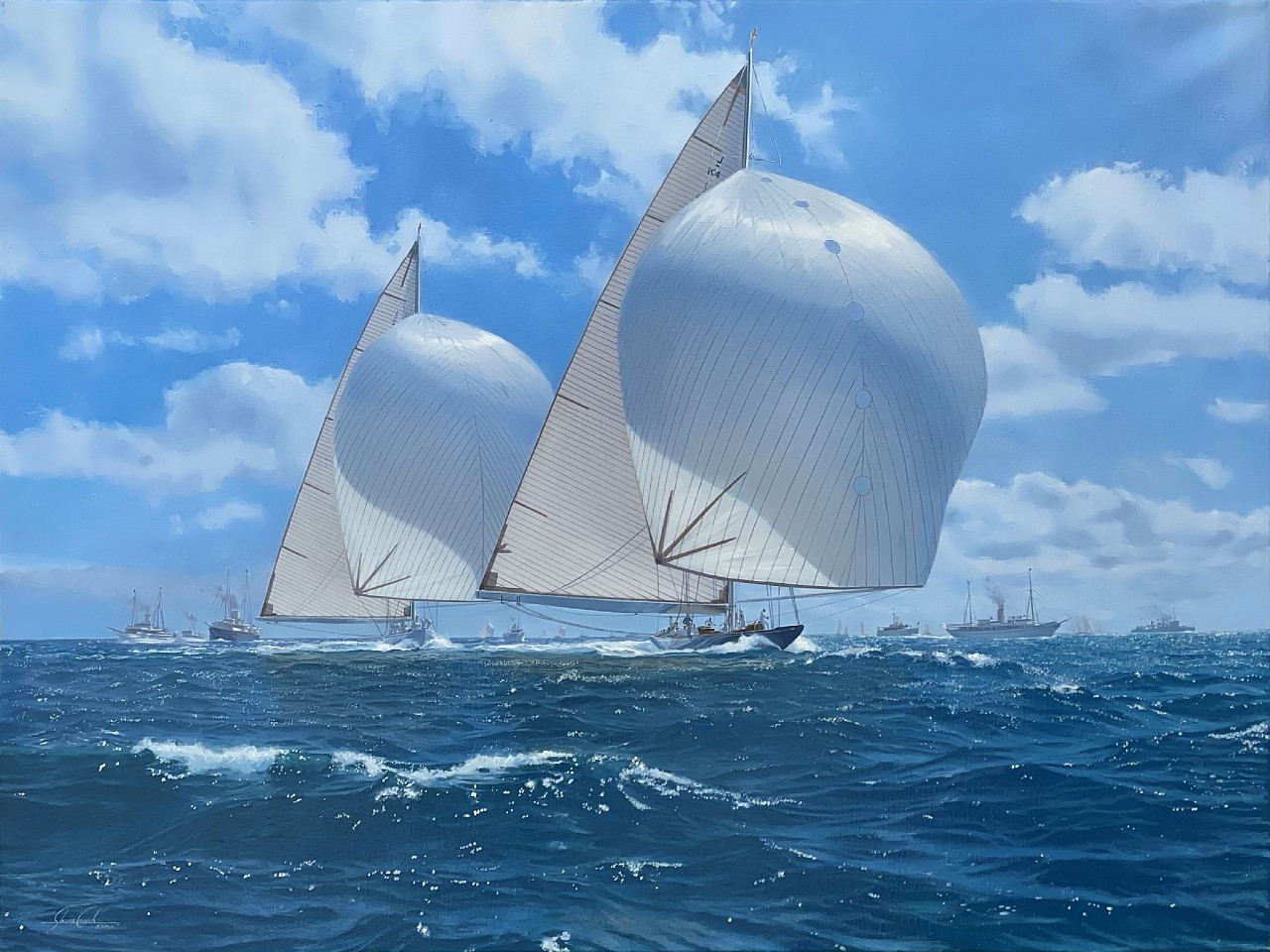 Shane Couch, 1934 Americas Cup, 2024
oil on canvas, 30 x 40 in. (76.2 x 101.6 cm)
SC240602