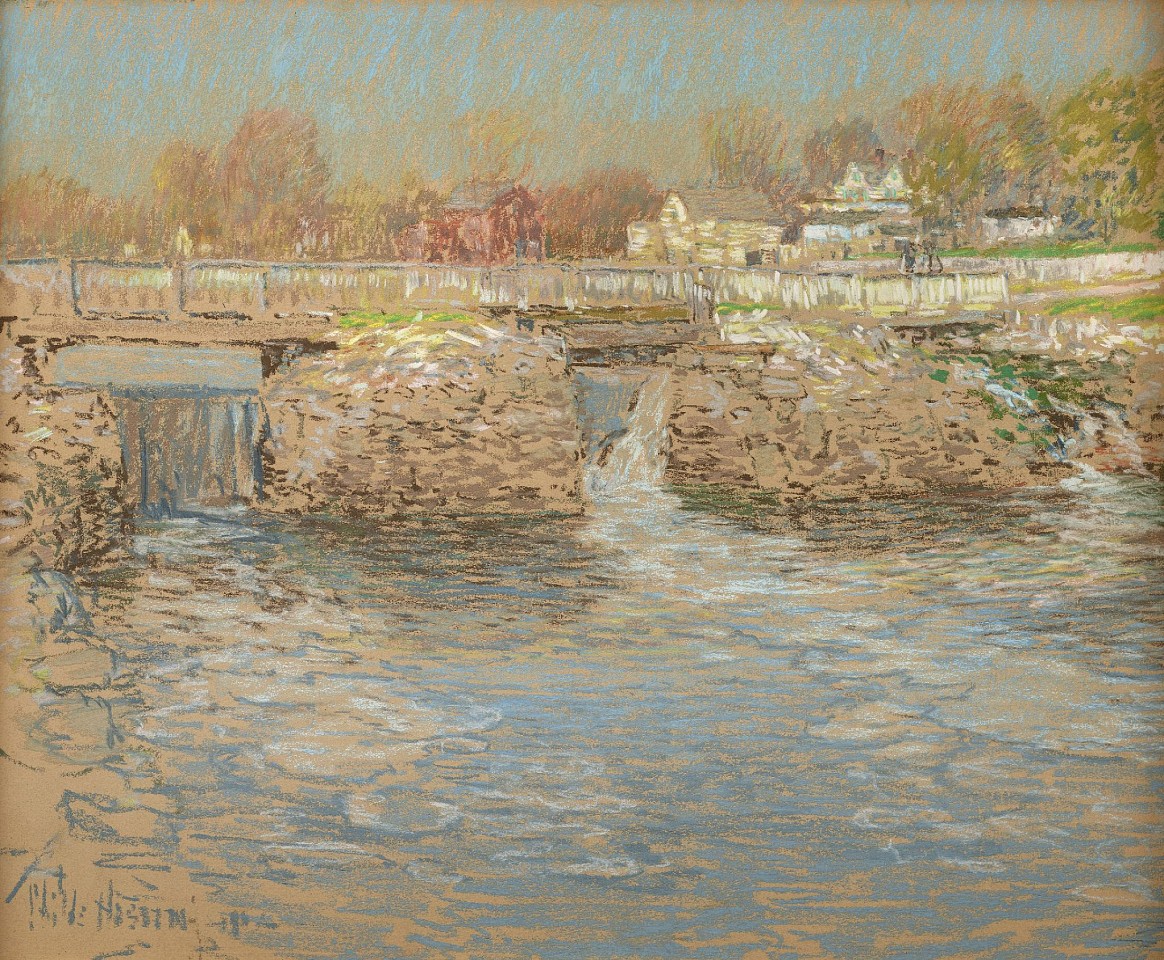 Childe Hassam, Tidal Dam and Bridge, Cos Cob, 1902
pastel on prepared board, 18 x 22 in. (45.7 x 55.9 cm)
CH240601