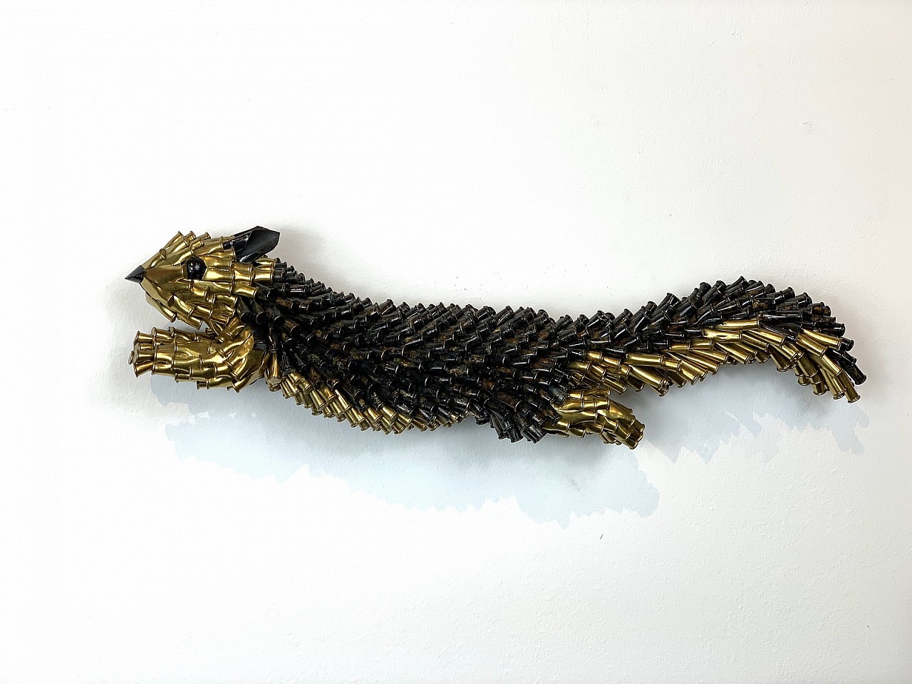 Federico Uribe, Running Squirrel, 2019
Bullet Shells, 3 x 10 x 3 in. (7.6 x 25.4 x 7.6 cm)
FU240604