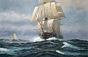 Patrick O'Brien, On the Hunt: USS Constitution, 1812
2011, oil on canvas