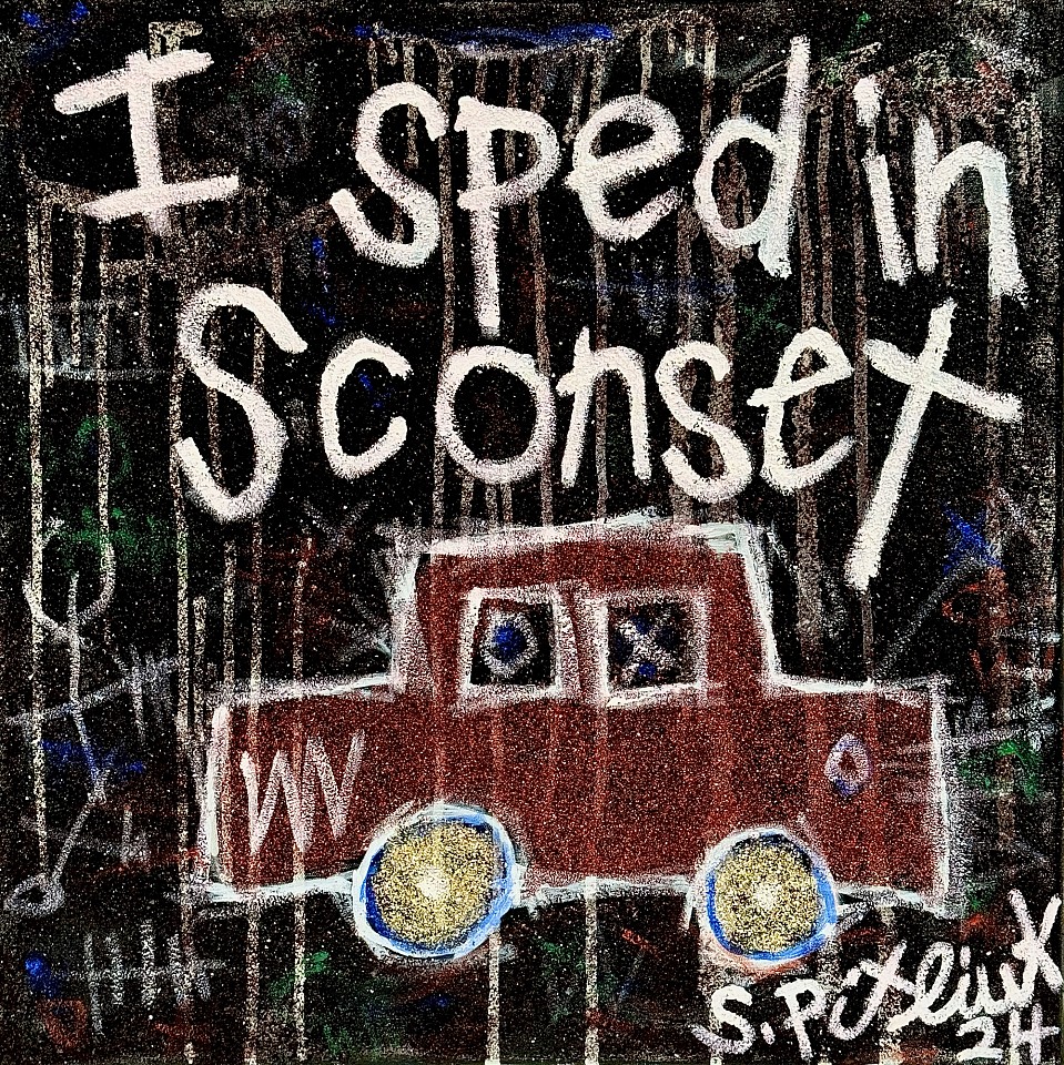 Stephen Pitliuk, I Sped in Sconset, 2024
mixed media and German glass on canvas, 24 x 24 in. (61 x 61 cm)
SP240701