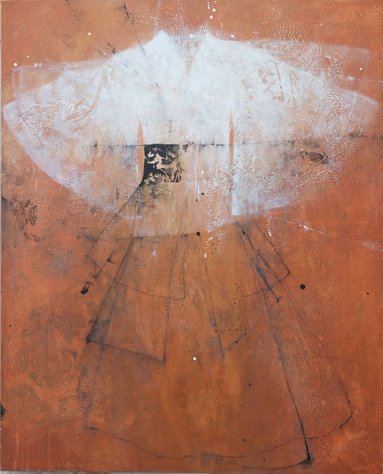 Nathalie Deshairs, Petite kimono fond sienne, 2024
oil on canvas, 39 1/4 x 31 7/8 in. (100 x 81 cm)
ND240915