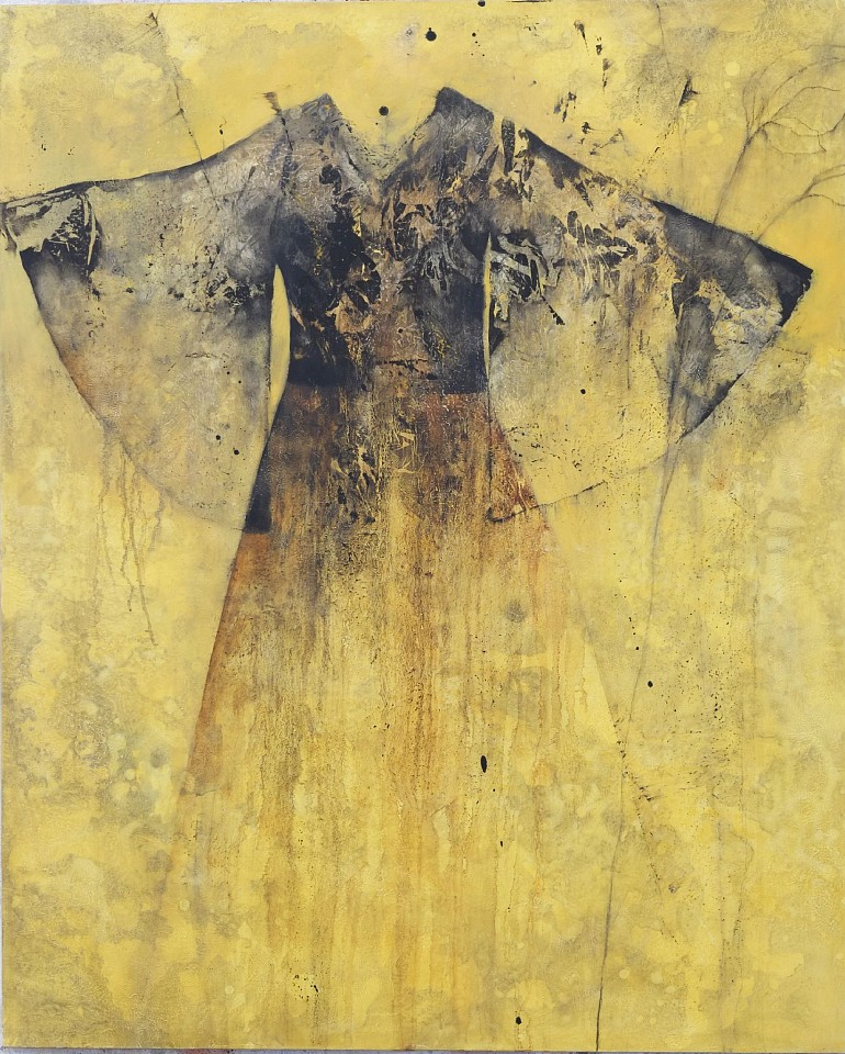 Nathalie Deshairs, Petite robe fond ocre jaune, 2024
oil on canvas, 39 1/4 x 31 7/8 in. (100 x 81 cm)
ND240916