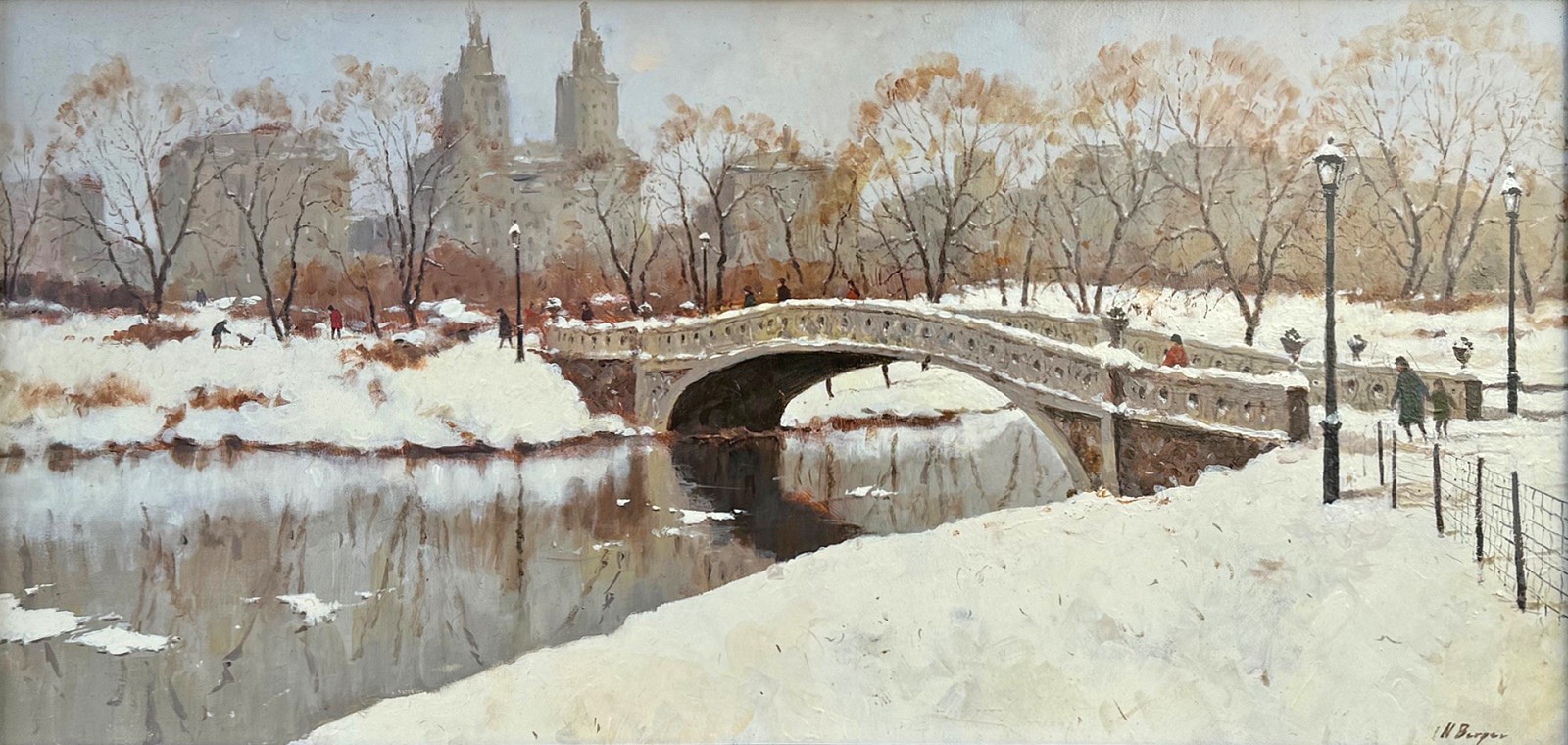 Nicholas Berger, Best Friend, Central Park, NYC, 2024
oil on panel, 13 x 27 in. (33 x 68.6 cm)
NB20240902