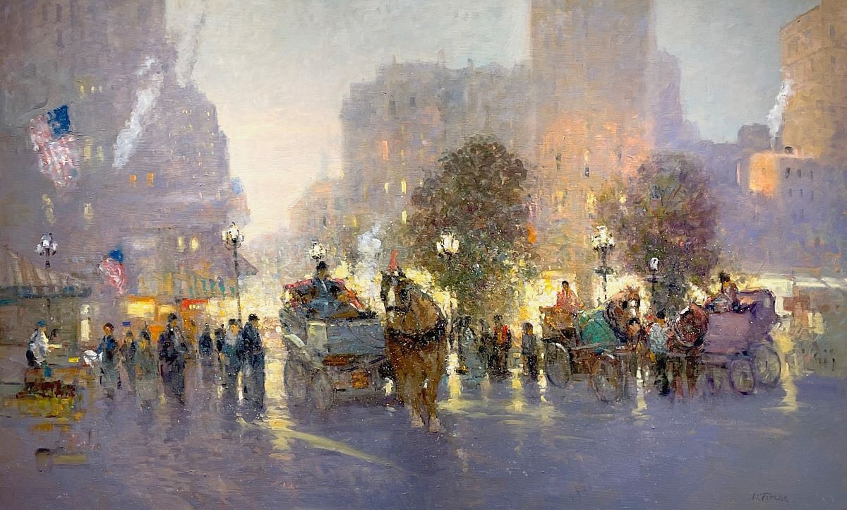 John Terelak, Dusk, NYC, 2021
oil on board, 44 x 72 in. (111.8 x 182.9 cm)
JT211002