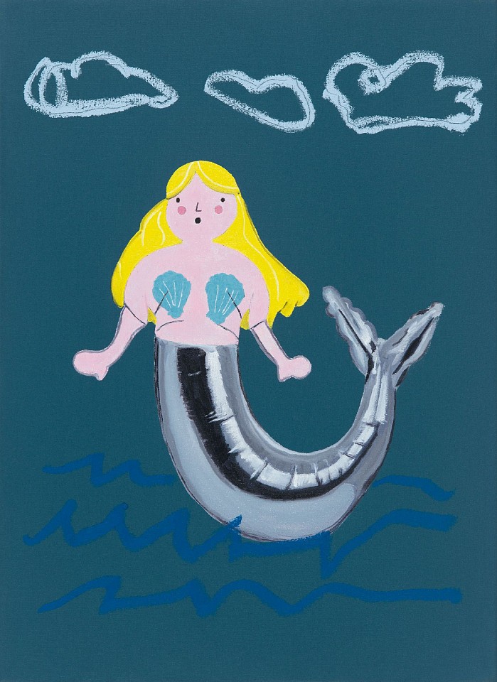 Adam S. Umbach, Moody Mermaid (Green), 2022
oil, enamel, and oil stick on canvas, 24 x 18 in. (61 x 45.7 cm)
AU241004