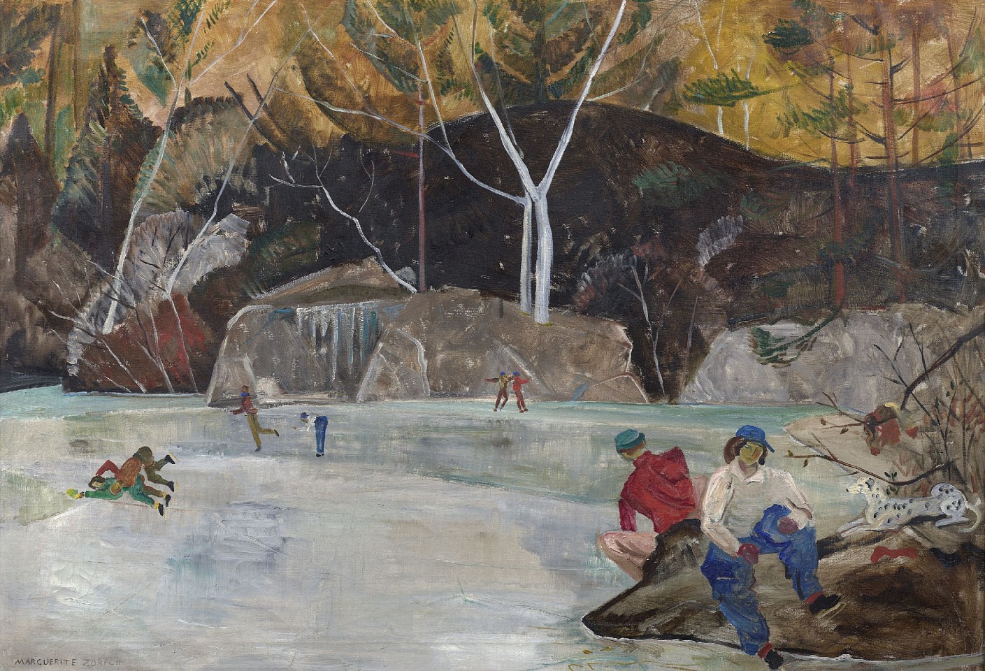 Marguerite Zorach, Ice Pond, c. 1945
oil on canvas, 30 x 44 in. (76.2 x 111.8 cm)
MZ241201