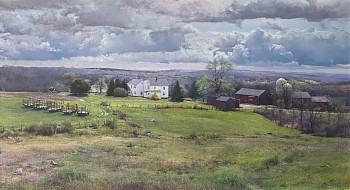 Peter Poskas - Peter Poskas Haywagons, April Skies, Parmelee Farm