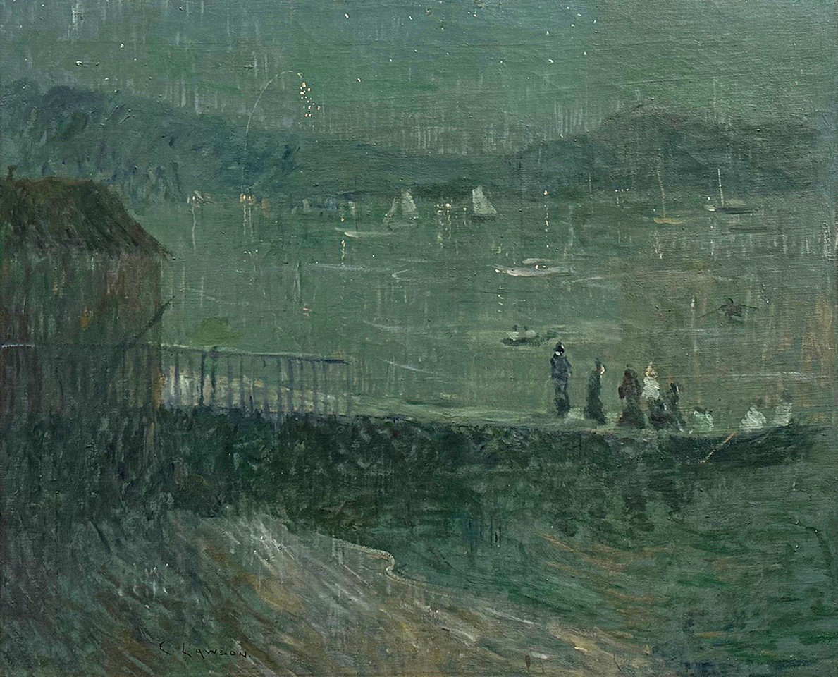 Ernest Lawson, Night, Yacht Club (Connecticut), c. 1894
oil on canvas, 20 x 24 in. (50.8 x 61 cm)
EL240901