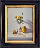 lemon snail and marigold framed