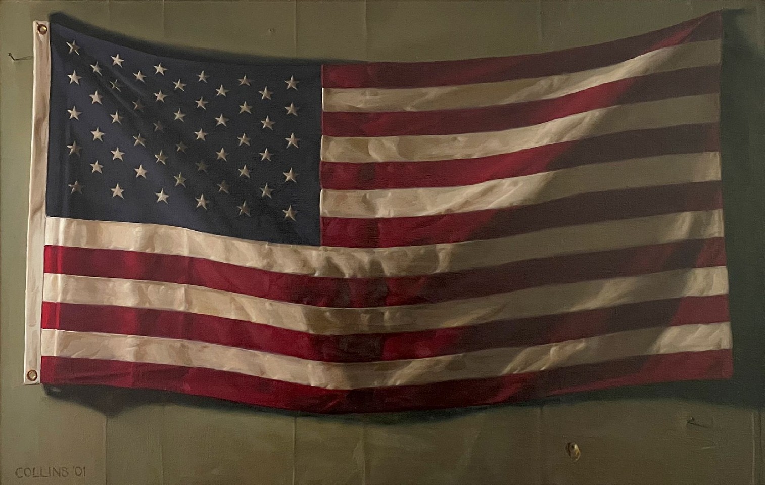 Jacob Collins, Flag, 2001
oil on panel, 18 x 28 in. (45.7 x 71.1 cm)
JCO250201