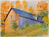 autumn barn unframed