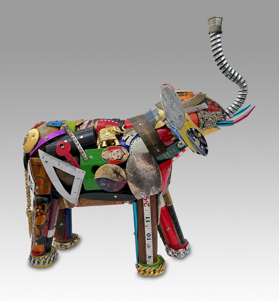 Leo Sewell, Elephant, 2025
mixed media assemblage, 13 x 7 x 14 in. (33 x 17.8 x 35.6 cm)
LS250203