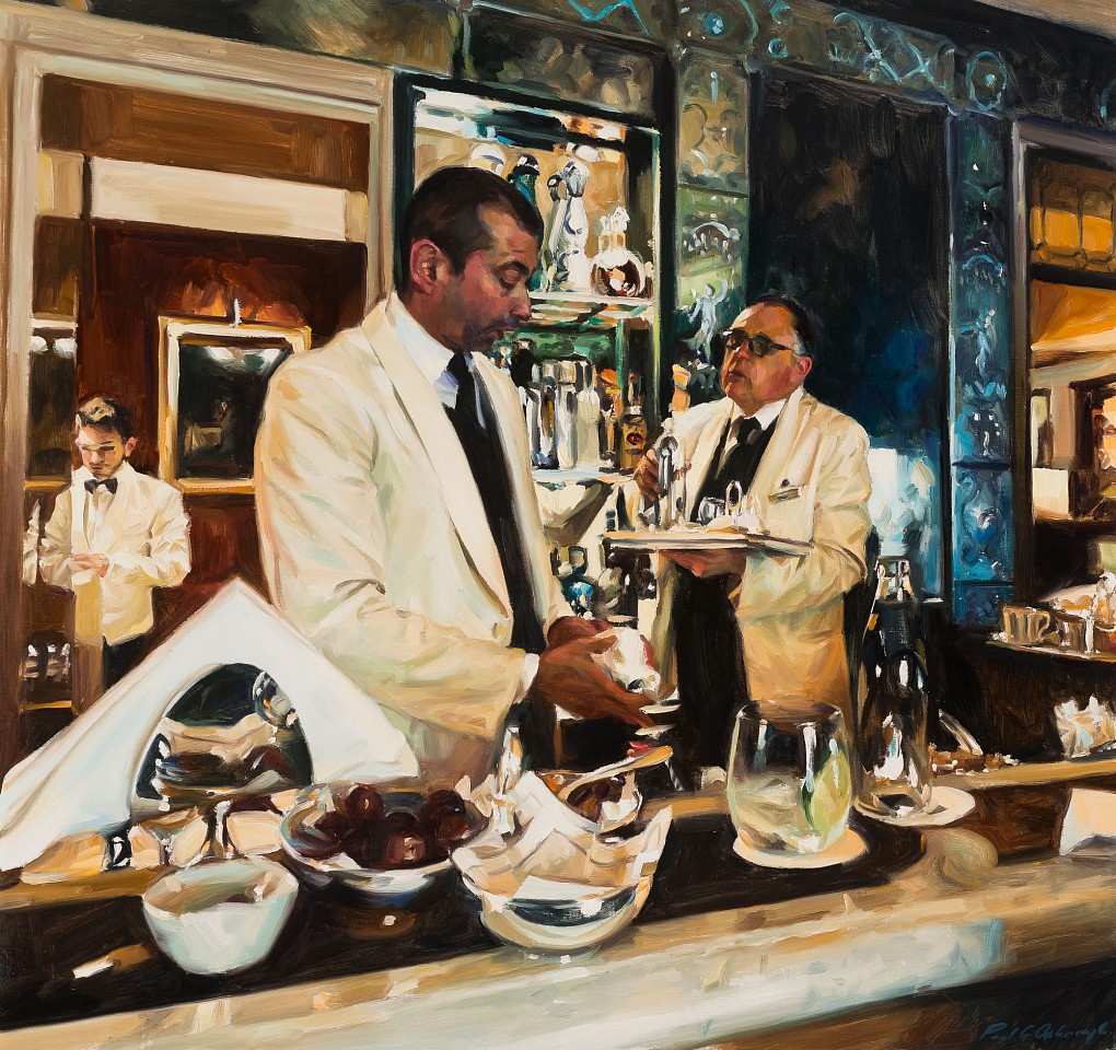 Paul G. Oxborough, Bar Longhi, 2025
oil on linen, 32 x 34 in. (81.3 x 86.4 cm)
PO250310