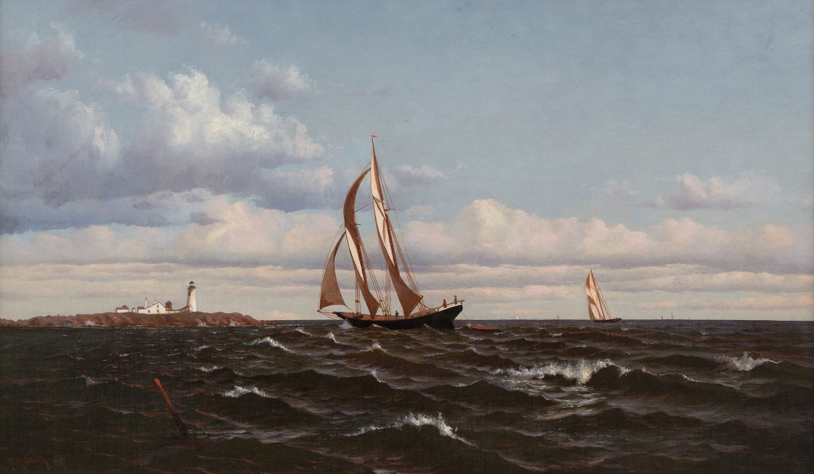 Francis Augustus Silva, Off Eastern Point Light, Gloucester, 1874
oil on canvas, 18 x 30 1/4 in. (45.7 x 76.8 cm)
FAS250601