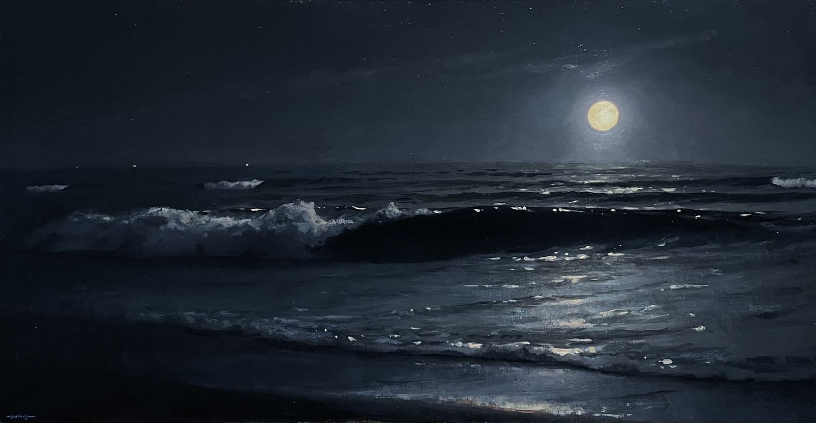 Edward Minoff, Phosphorus, study, 2025
oil on linen on panel, 11 x 21 in. (27.9 x 53.3 cm)
EM250901