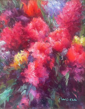 Pamela Pindell - Pamela Pindell Red Blooms