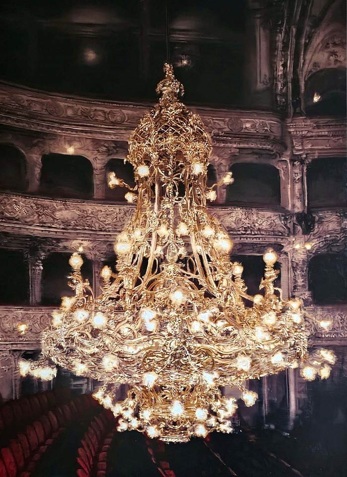Tommaso Ottieri, Chandelier 1, 2025
oil on board, 82 5/8 x 59 in. (210 x 150 cm)
TO260101