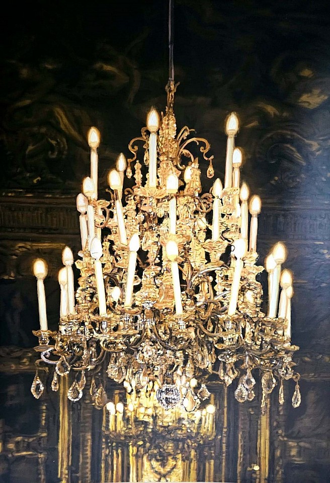 Tommaso Ottieri, Chandelier 2, 2025
oil on board, 82 5/8 x 59 in. (210 x 150 cm)
TO260102