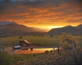 Joseph McGurl -&nbsp;Joseph McGurl Evening Light on the Western Landscape