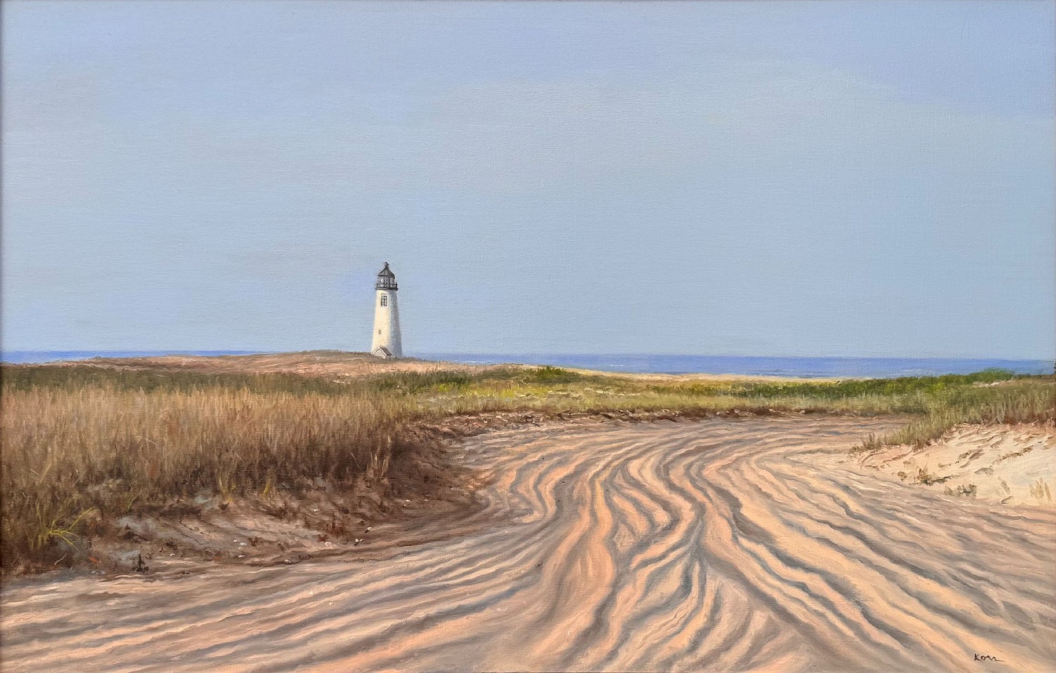 Marla Korr, The Way to Great Point Light, 2026
oil on linen, 26 x 40 in. (66 x 101.6 cm)
MK260404