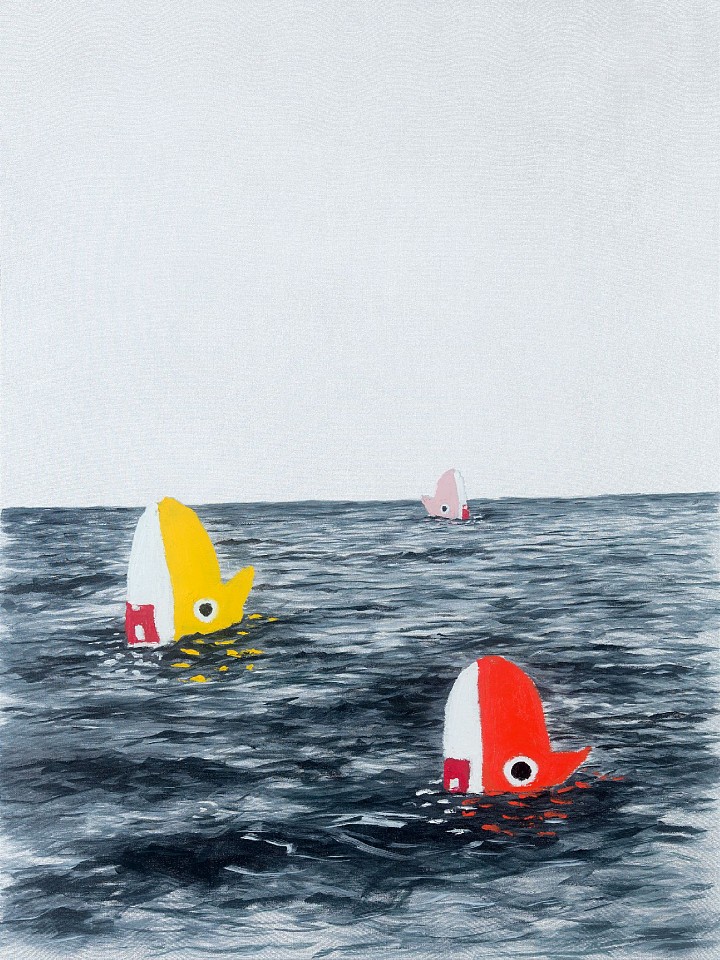Adam S. Umbach, Shark School No. 2, 2026
oil and acrylic on canvas, 40 x 30 in. (101.6 x 76.2 cm)
AU260404