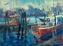 Lyudmila Tomova Clark, Morning Harbor Light
2025, oil on board
