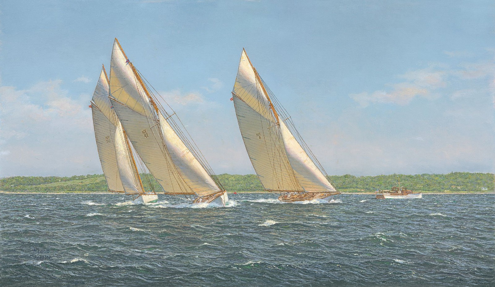 Richard Loud, Fighting Forties: Marilee, Pompero, and Mistral, 1928, 2026
oil on linen, 22 x 38 in. (55.9 x 96.5 cm)
RL260502_ASMA