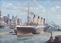 Maarten Platje, The arrival of RMS “Olympic” in New York (1927)
2021, oil on linen