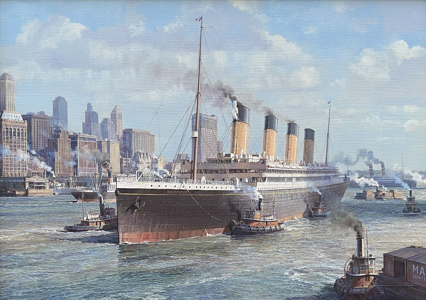 Maarten Platje, The arrival of RMS “Olympic” in New York (1927), 2021
oil on linen, 25 1/2 x 35 3/8 in. (65 x 90 cm)
MP260409CF