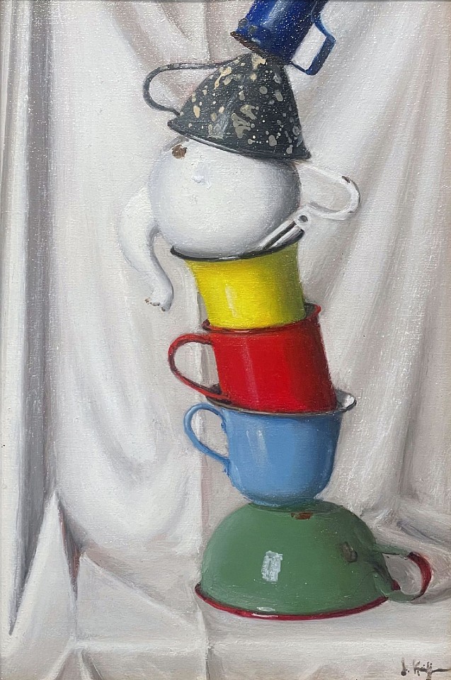 Joseph Keiffer, Tipsy Cups XXXV, 2026
oil on canvas, 15 x 10 in. (38.1 x 25.4 cm)
JK260602
