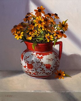 David Henry -&nbsp;David Henry Rudbeckia in Japanese Kutani Porcelain Creamer