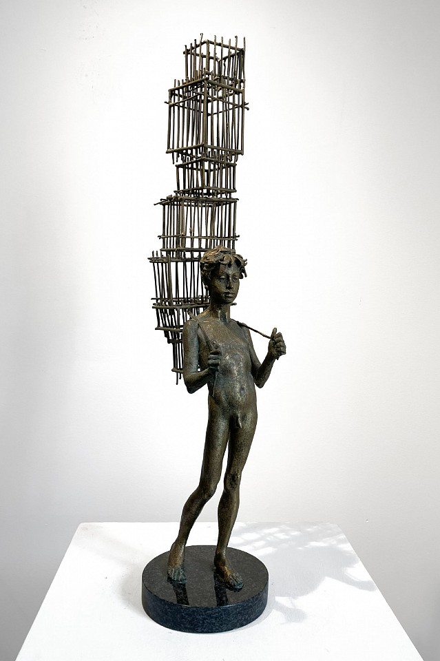 Bruno Lucchesi, Boy with Birdcages, Ed. 4/4, 1968
bronze, 26 1/2 x 7 x 6 in. (67.3 x 17.8 x 15.2 cm)
BL260920